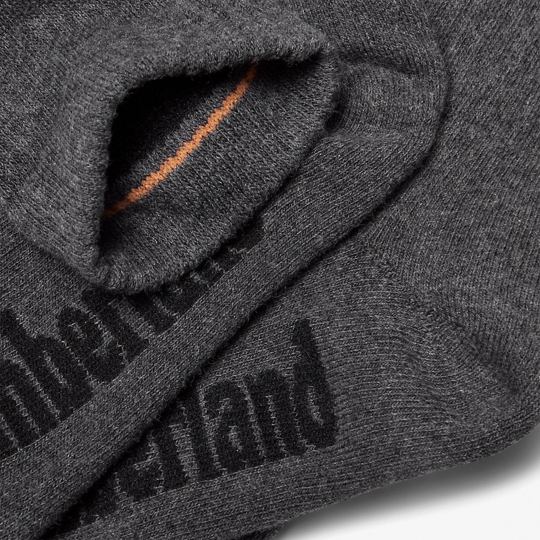 Timberland Mens Stratham 3-Pack Crew Sport Socks for Men in Dark Grey