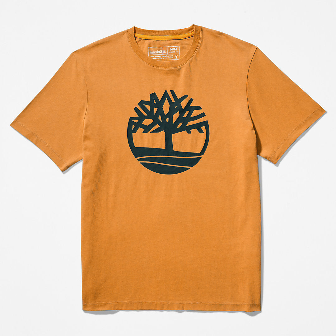 Timberland Mens Kennebec River Tree Logo T-shirt for Men in Yellow