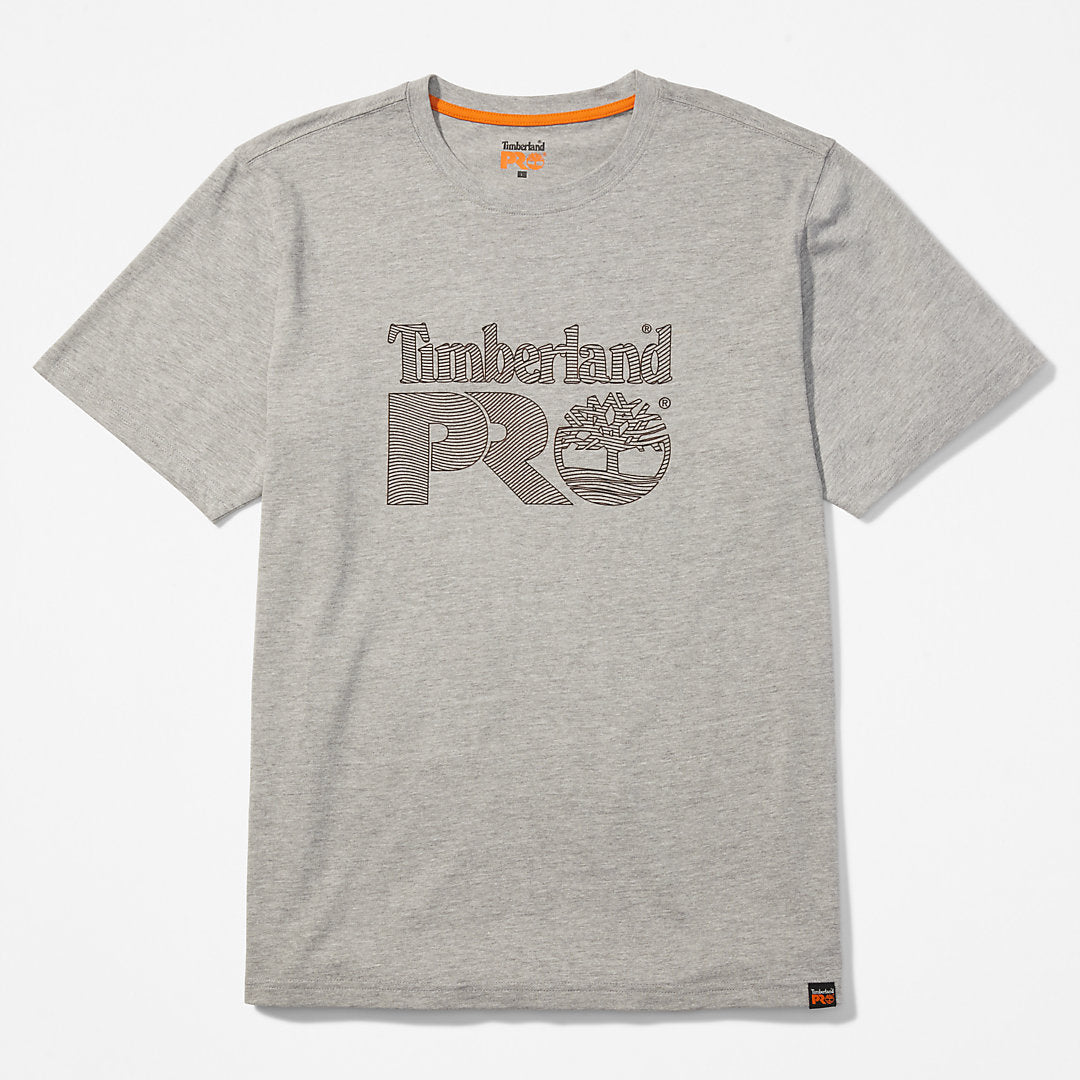 Timberland Mens Timberland PRO® Textured Graphic T-Shirt for Men in Grey