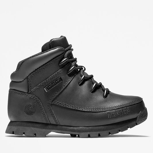 Timberland Kids Euro Sprint Full-grain Mid Hiker for Junior in Black