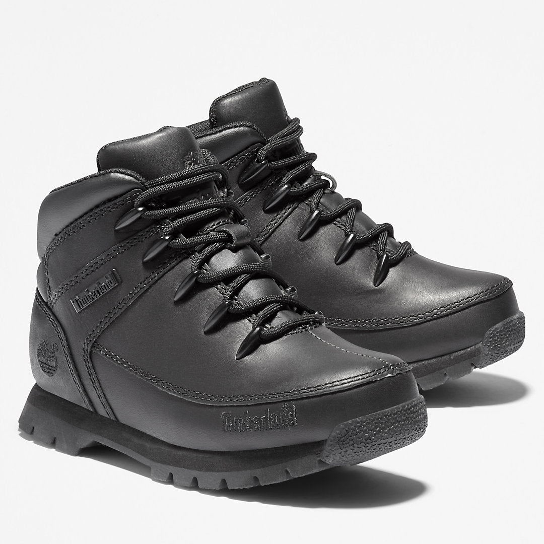 Timberland Kids Euro Sprint Full-grain Mid Hiker for Junior in Black