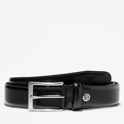 Timberland Mens Classic Squared Buckle Beltfor Men in Black