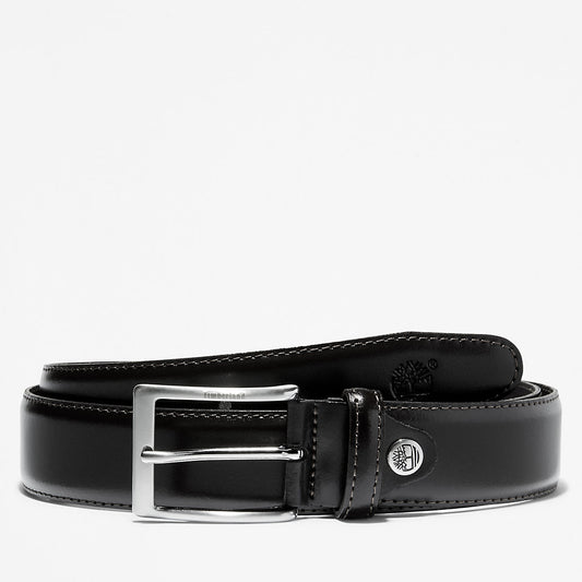 Timberland Mens Classic Squared Buckle Beltfor Men in Black