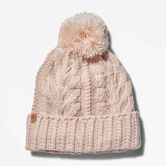 Timberland Womens Autumn Woods Cable Beanie for Women in Light Pink