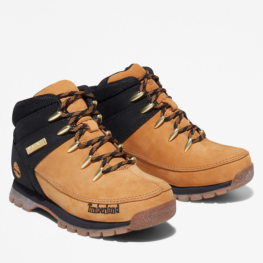 Timberland Kids Euro Sprint Mid Hiker for Junior in Yellow/Black