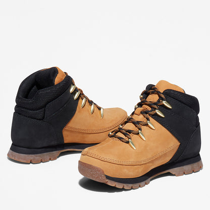 Timberland Kids Euro Sprint Mid Hiker for Junior in Yellow/Black