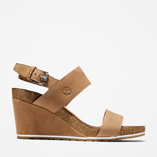 Timberland Womens Capri Sunset Wedge Sandal for Women in Brown