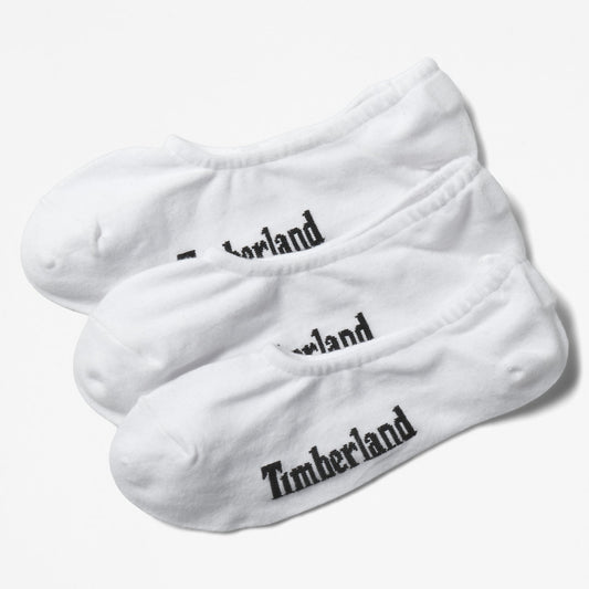 Timberland Mens Stratham 3-Pack Liner Socks for Men in White