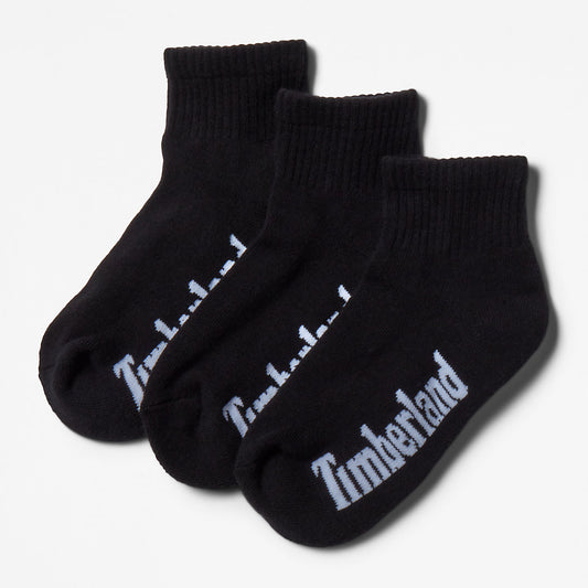 Timberland Womens Stratham 3-pack Ankle Socks for Women in Black