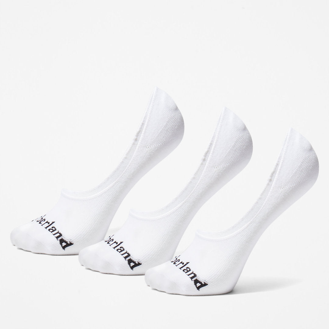 Timberland Mens Stratham 3-Pack Low Liner Socks for Men in White