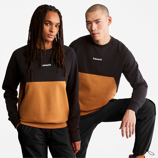 Timberland Mens Cut-and-Sew Sweatshirt for Men in Black