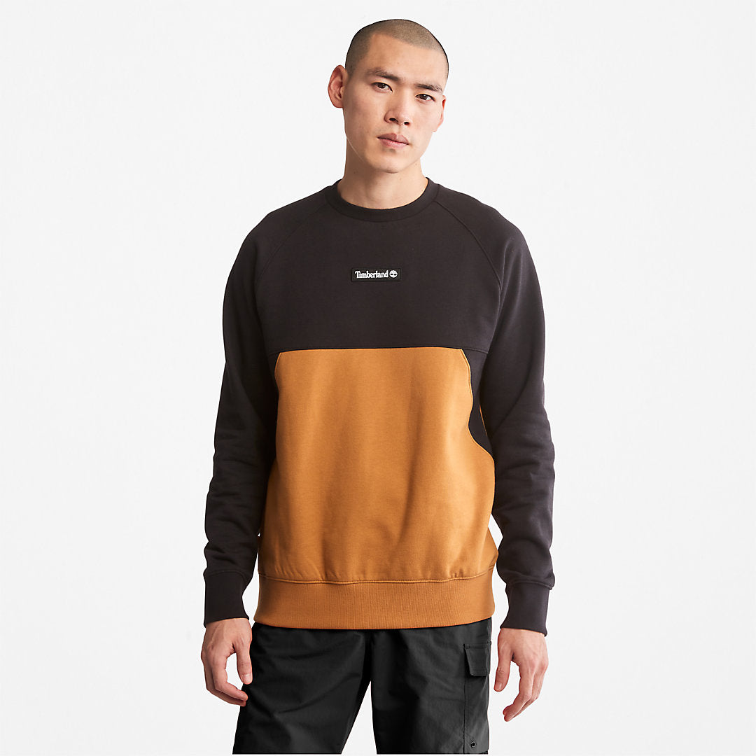 Timberland Mens Cut-and-Sew Sweatshirt for Men in Black