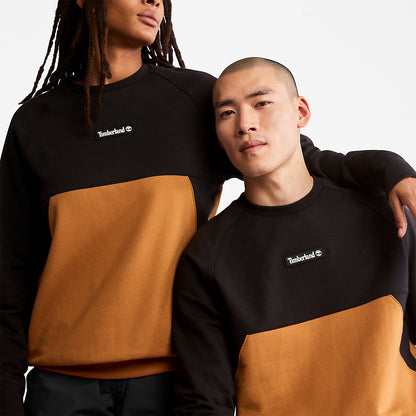 Timberland Mens Cut-and-Sew Sweatshirt for Men in Black