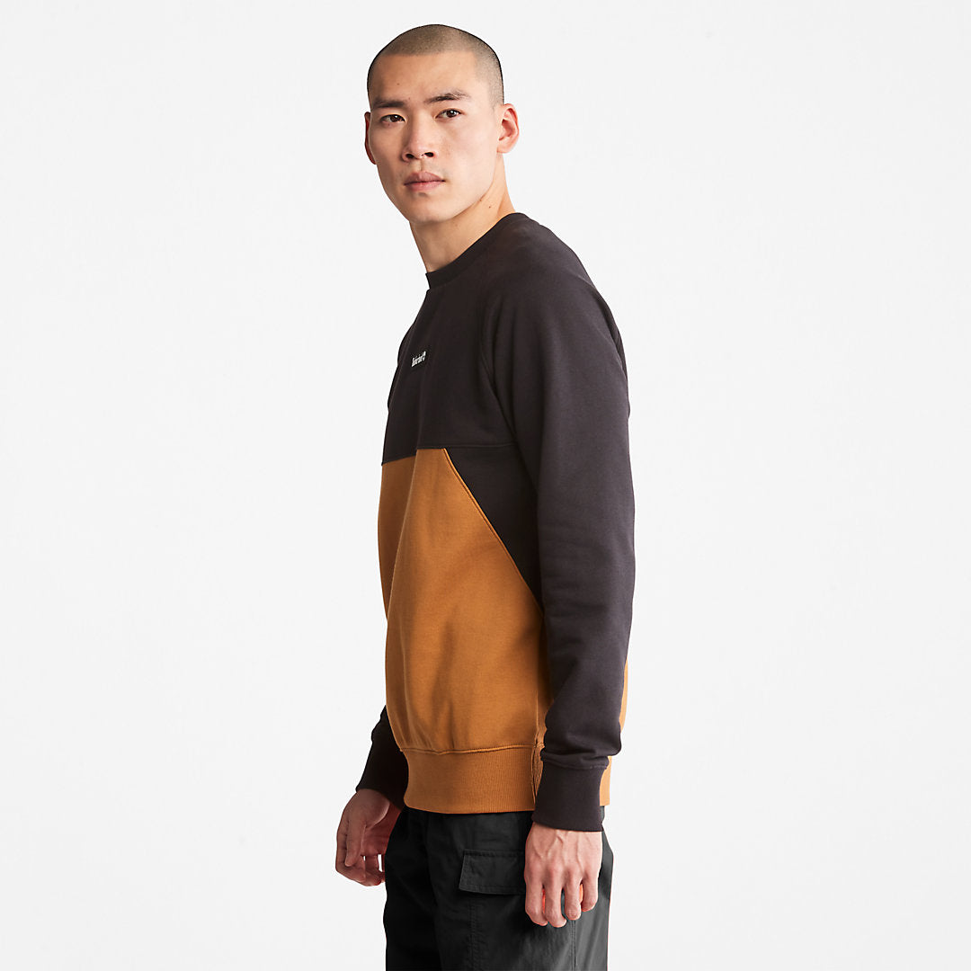 Timberland Mens Cut-and-Sew Sweatshirt for Men in Black