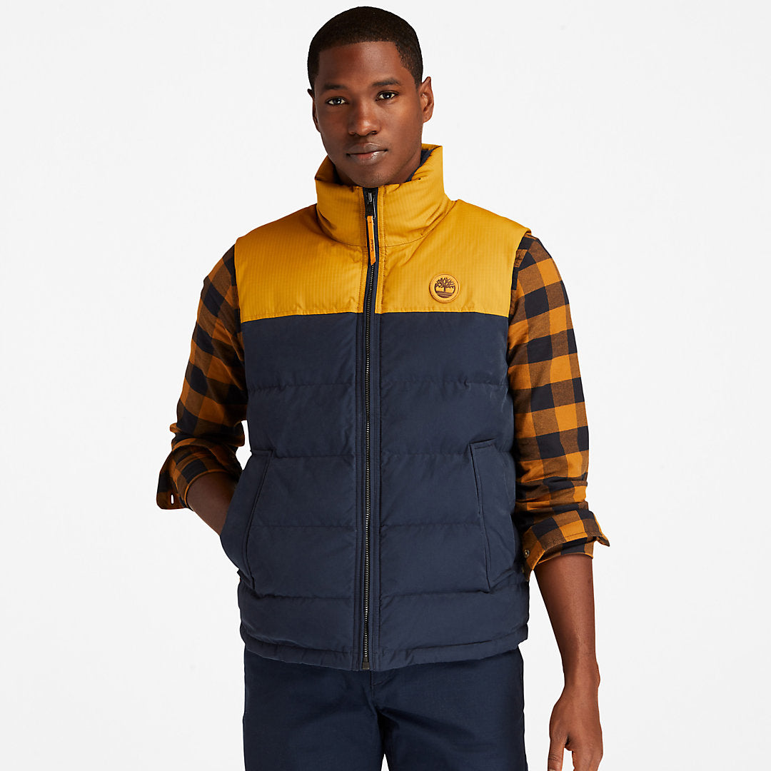Timberland Mens Welch Mountain Puffer Vest for Men in Navy