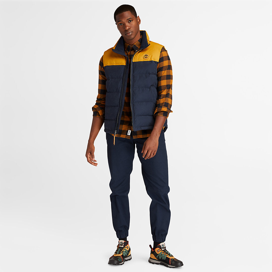 Timberland Mens Welch Mountain Puffer Vest for Men in Navy