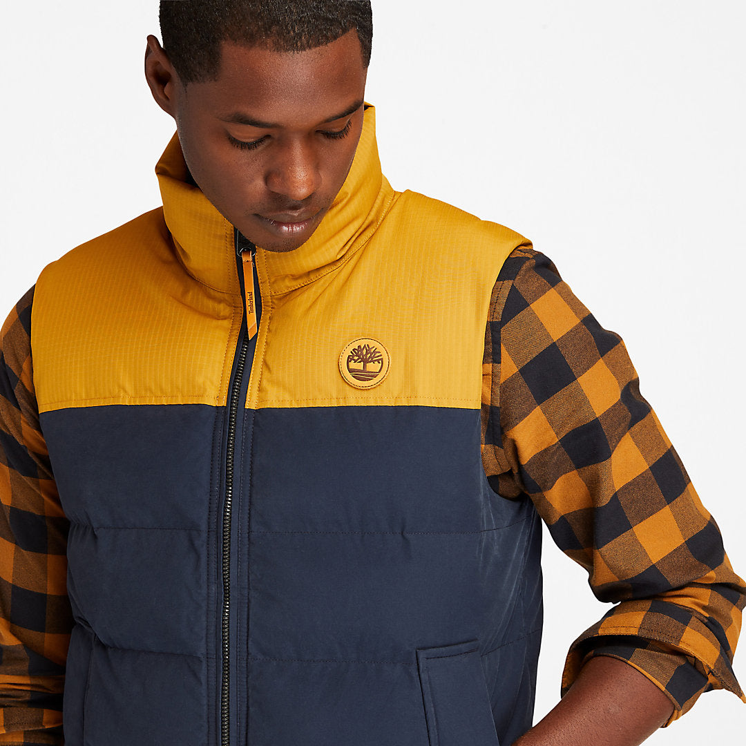 Timberland Mens Welch Mountain Puffer Vest for Men in Navy