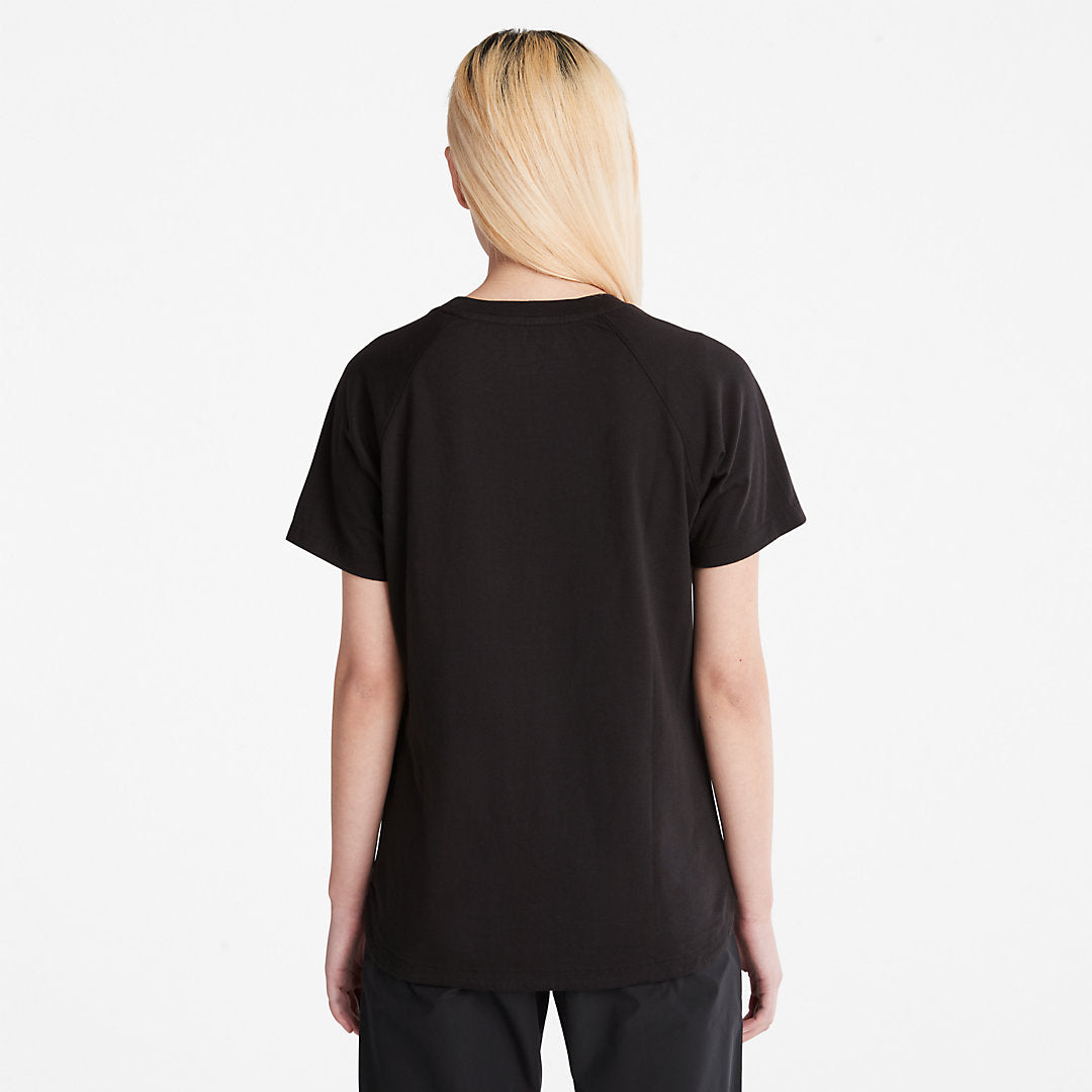 Timberland Womens Logo T-Shirt for Women in Black