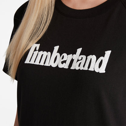 Timberland Womens Logo T-Shirt for Women in Black