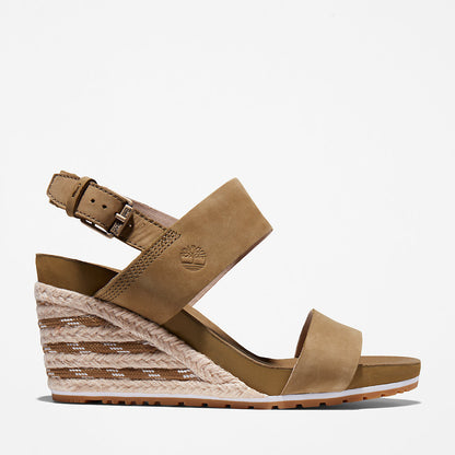 Timberland Womens Capri Sunset Wedge Sandal for Women in Greige