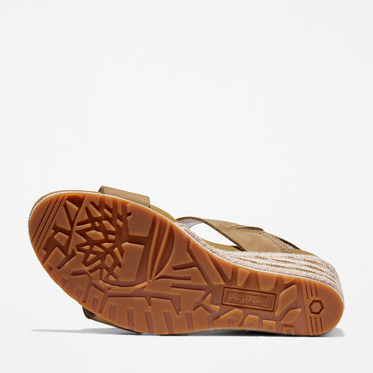 Timberland Womens Capri Sunset Wedge Sandal for Women in Greige