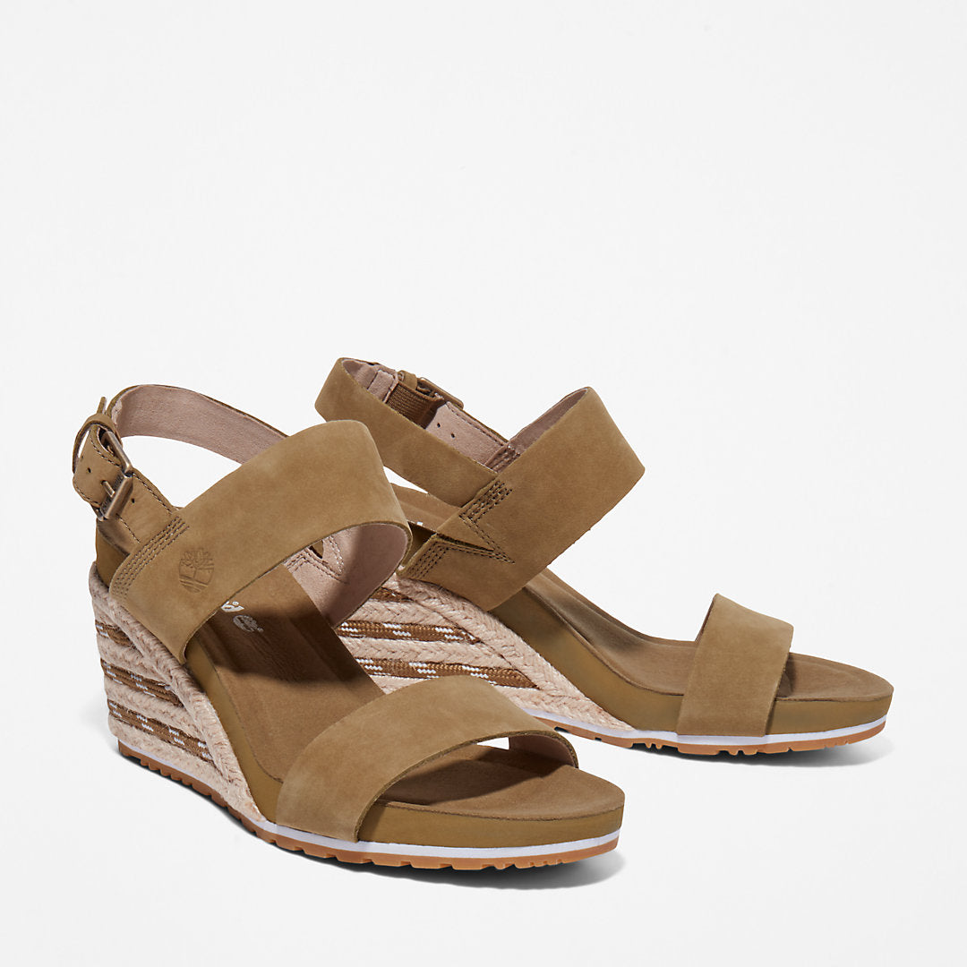 Timberland Womens Capri Sunset Wedge Sandal for Women in Greige