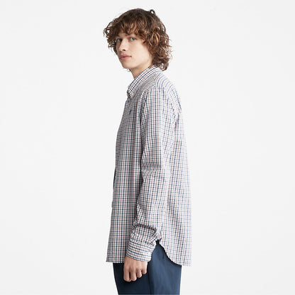 Timberland Mens Seersucker Gingham Shirt for Men in Purple