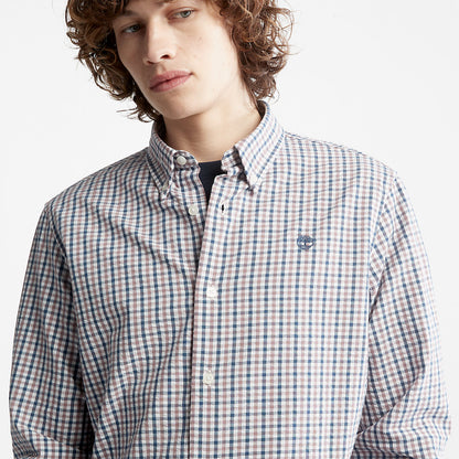 Timberland Mens Seersucker Gingham Shirt for Men in Purple