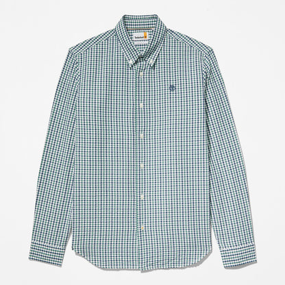 Timberland Mens Seersucker Gingham Shirt for Men in Green