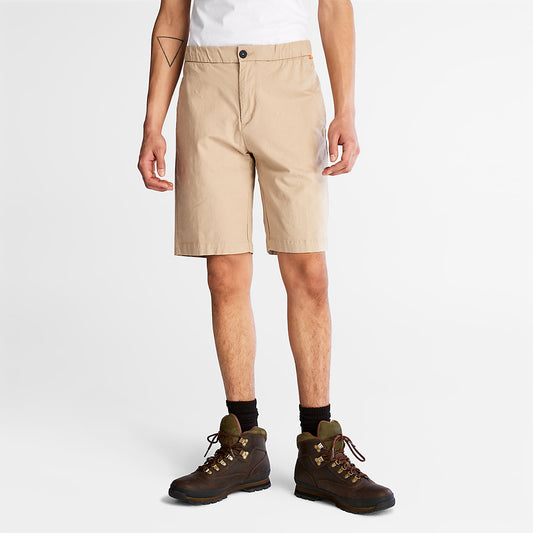 Timberland Mens Cotton and Linen-Blend Shorts for Men in Beige
