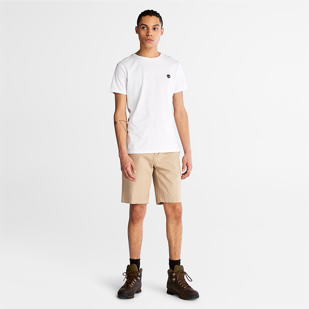 Timberland Mens Cotton and Linen-Blend Shorts for Men in Beige