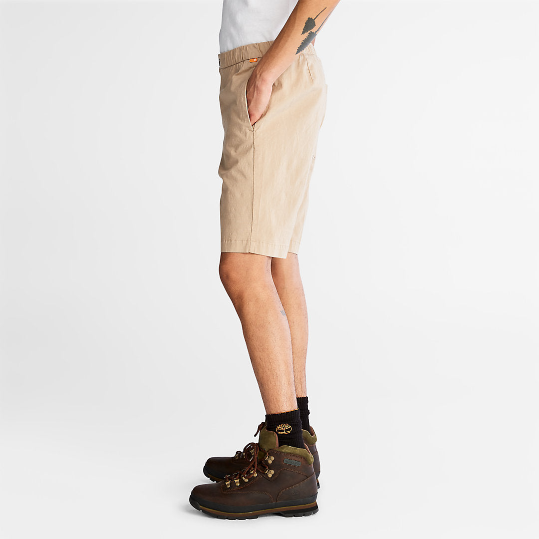 Timberland Mens Cotton and Linen-Blend Shorts for Men in Beige