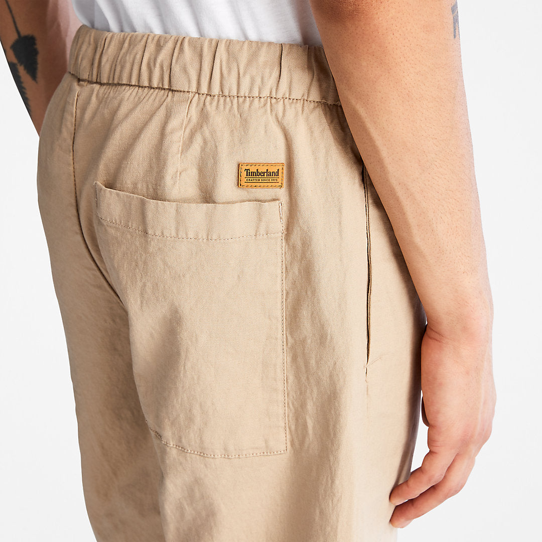 Timberland Mens Cotton and Linen-Blend Shorts for Men in Beige