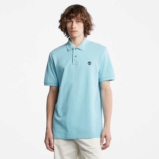 Timberland Mens Millers River Pique Polo Shirt for Men in Light Blue