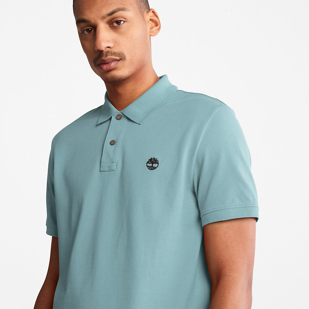 Timberland Mens Millers River Pique Polo Shirt for Men in Light Green