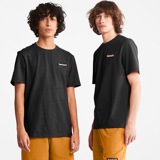 Timberland Mens All Gender Heavyweight Badge T-Shirt in Black