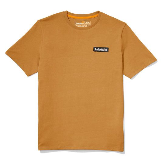 Timberland Mens All Gender Heavyweight Badge T-Shirt in Yellow