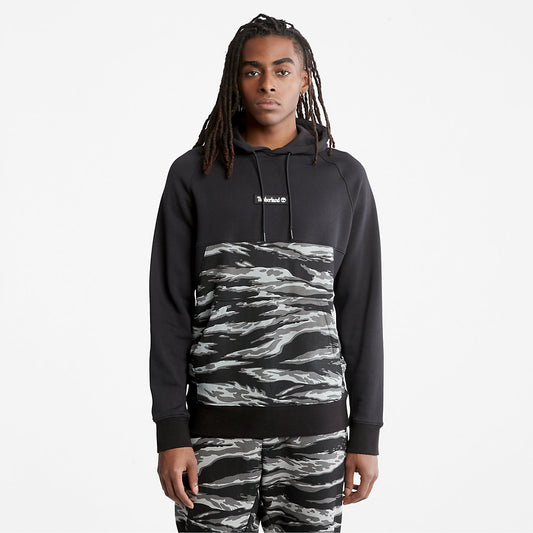 Timberland Mens White Tiger Print Hoodie for Men in Camo