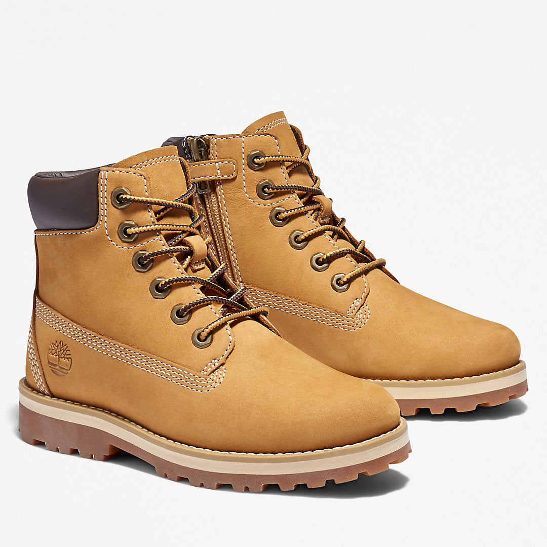 Timberland Kids Courma 6 Inch Side-Zip Boot for Youth in Yellow