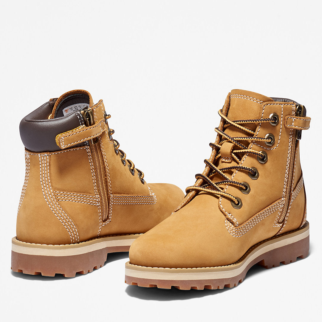 Timberland Kids Courma 6 Inch Side-Zip Boot for Youth in Yellow
