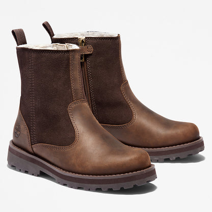 Timberland Kids Courma Kid Lined Boot for Junior in Dark Brown