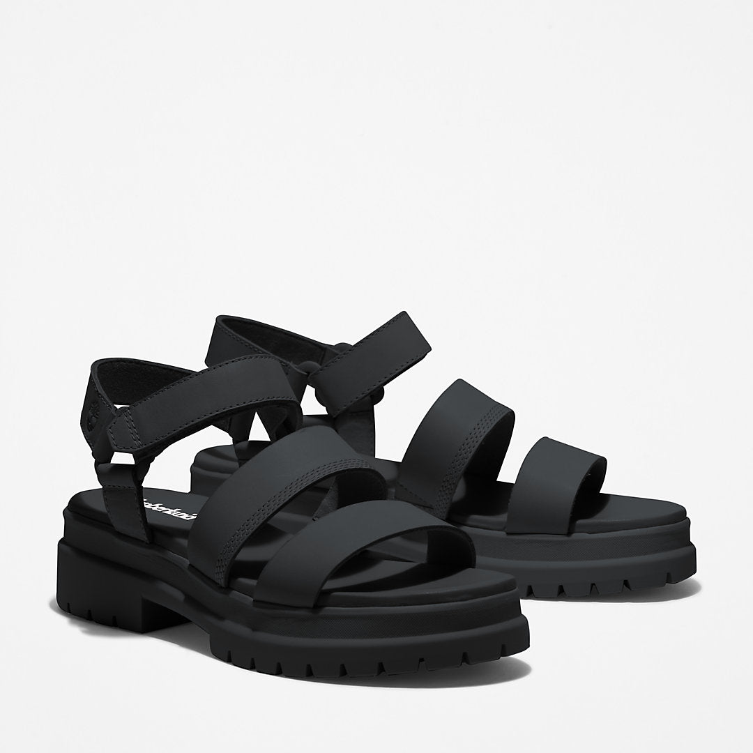 Timberland Womens London Vibe Ankle-Strap Sandal for Women in Black