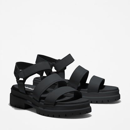 Timberland Womens London Vibe Ankle-Strap Sandal for Women in Black