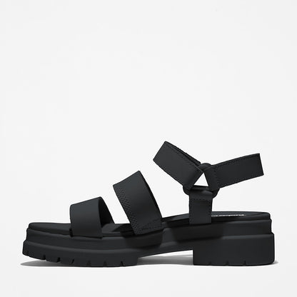 Timberland Womens London Vibe Ankle-Strap Sandal for Women in Black