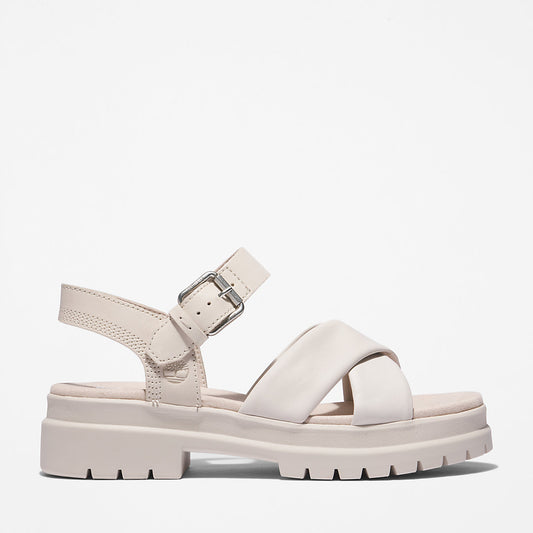 Timberland Womens London Vibe Ankle-strap Sandal for Women in White