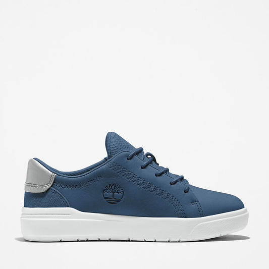 Timberland Kids Seneca Bay Leather Trainer for Kids in Blue