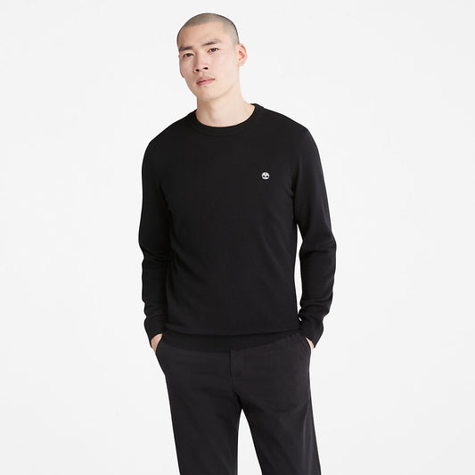 Timberland Mens Cohas Brook Crewneck Sweater for Men in Black