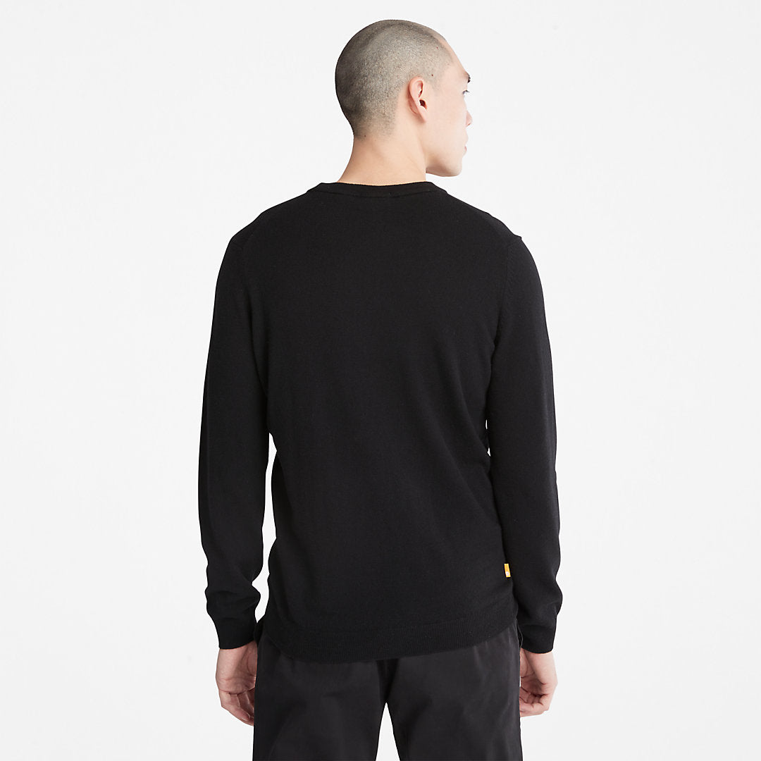 Timberland Mens Cohas Brook Crewneck Sweater for Men in Black
