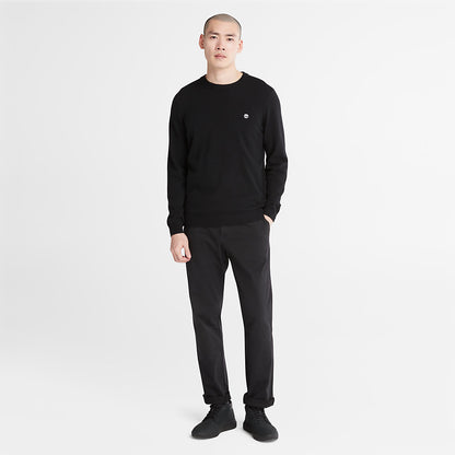 Timberland Mens Cohas Brook Crewneck Sweater for Men in Black