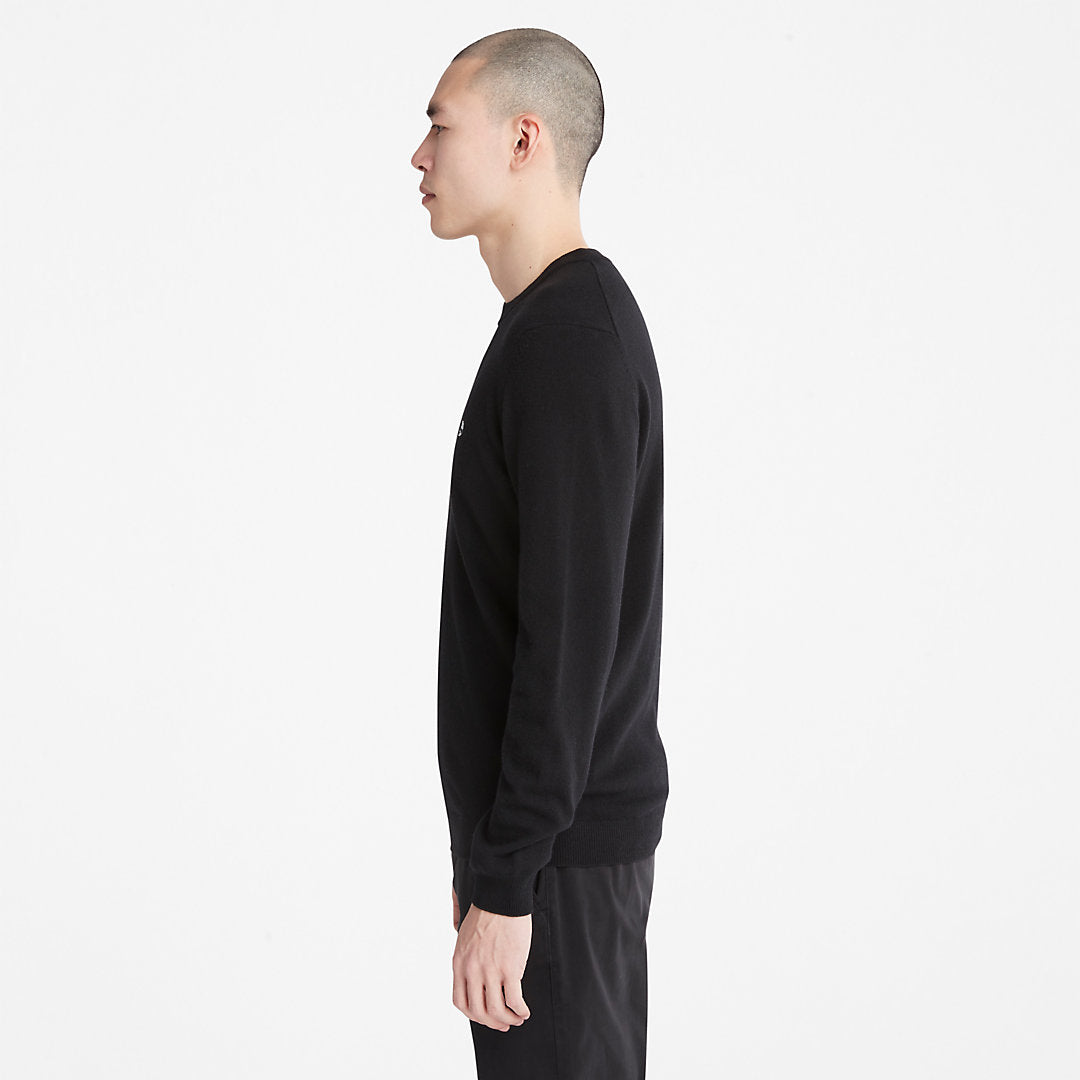Timberland Mens Cohas Brook Crewneck Sweater for Men in Black